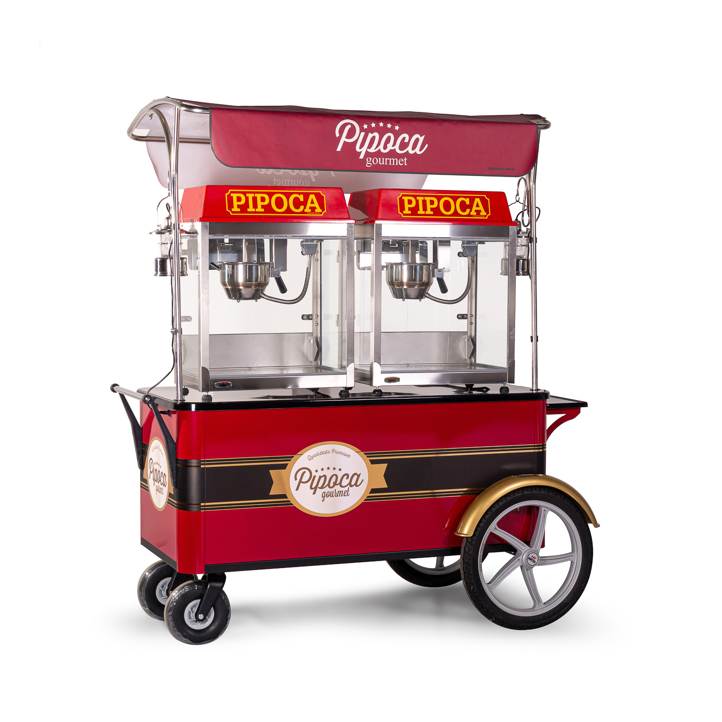 Carrinho Gourmet com Pipoqueiras