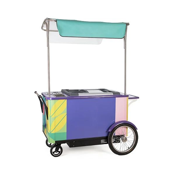 Carrinho Médio Gourmet com Freezer e Toldo