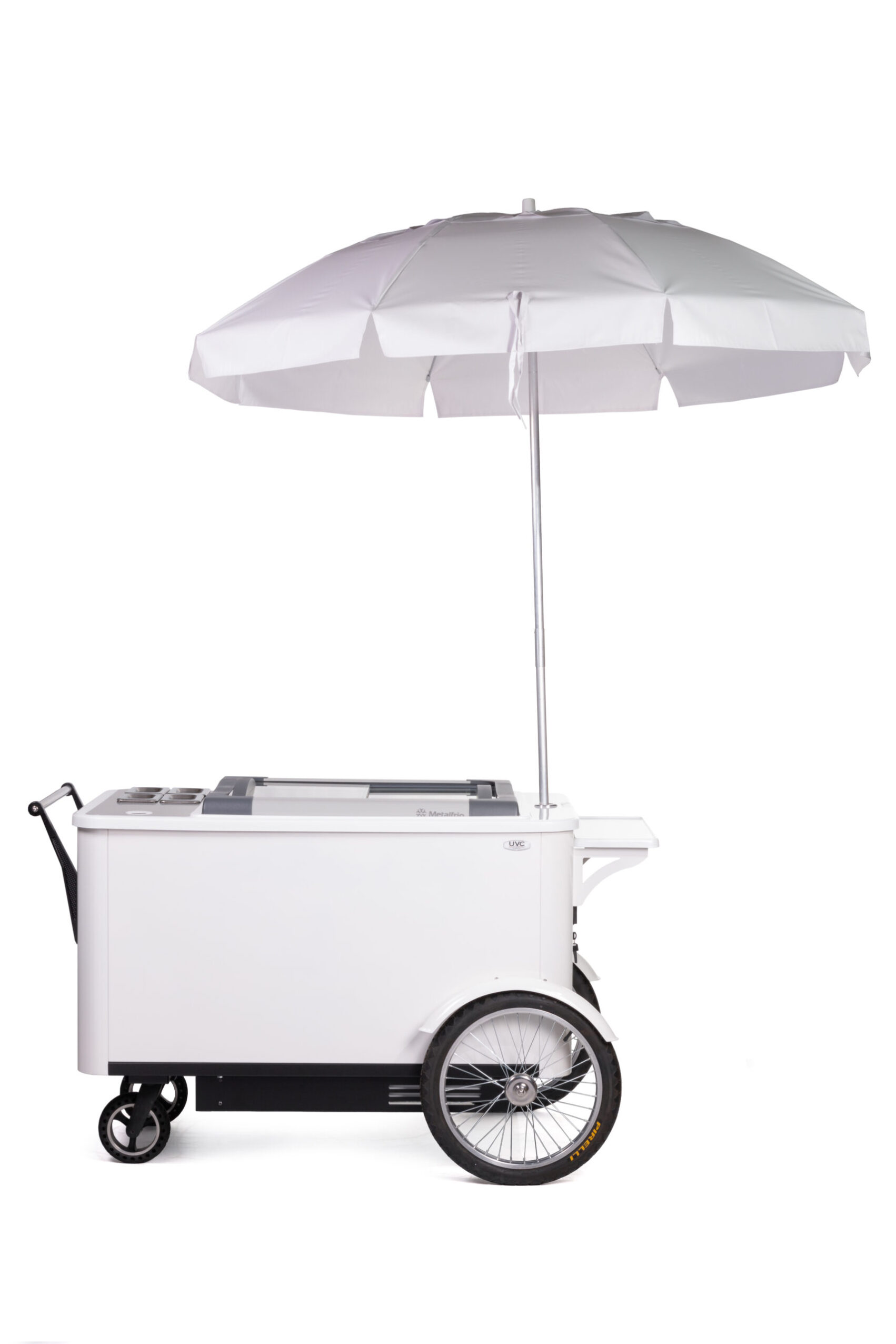 Carrinho Médio Gourmet com Freezer e Guarda sol - Imagem 4